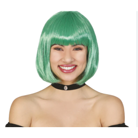 Peluca Media Melena Verde
