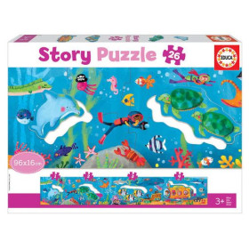 Puzzle Mundo Submarino Story 26 Pzs De Educa