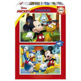Puzzle Mickey Mouse Fun House 2x48 Pzs De Educa