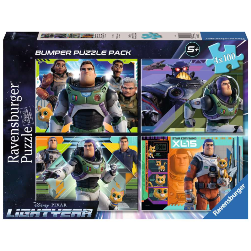 Puzzle Buzz Lightyear 4x100 Pzs De Ravensburger