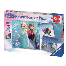 Puzzle Frozen Aventuras 3x49 Pzs De Ravensburger