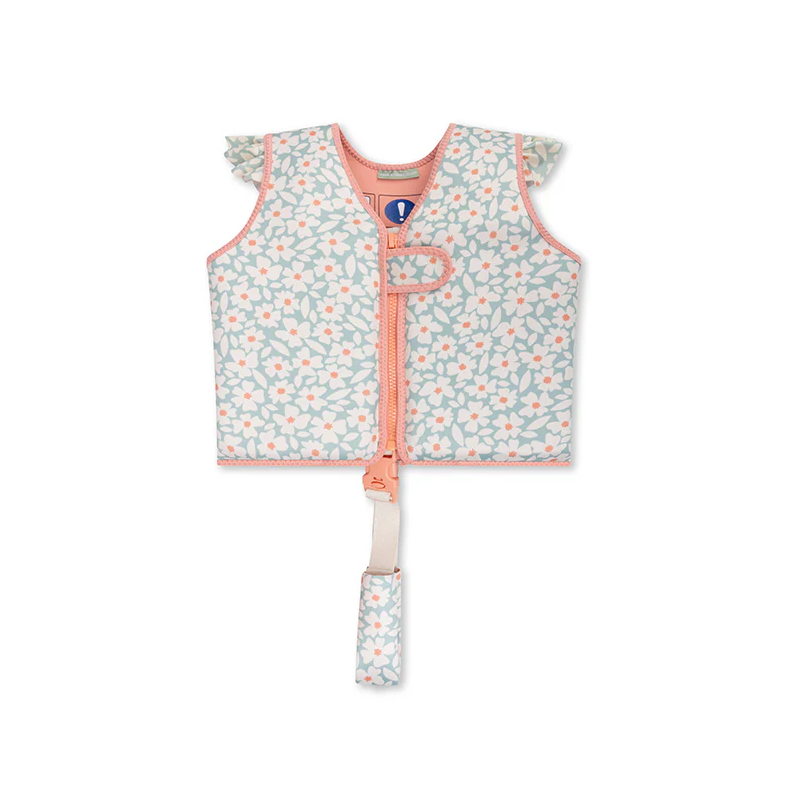Chaleco de Flotación Verde Flores 3-6 años (18 a 30kg)