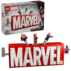 LEGO Marvel Logotipo Marvel Y Minifiguras