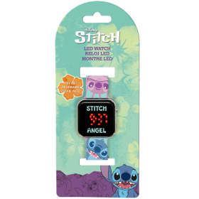 Reloj Led Stitch Tropical De Kids Euroswan