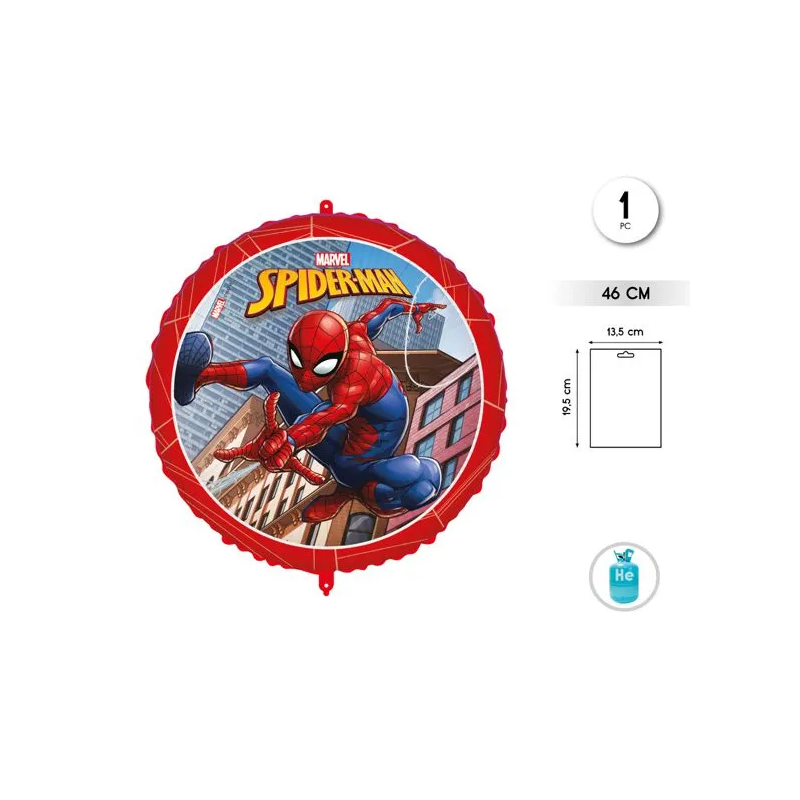 Globo Spiderman Con Cinta Y Peso