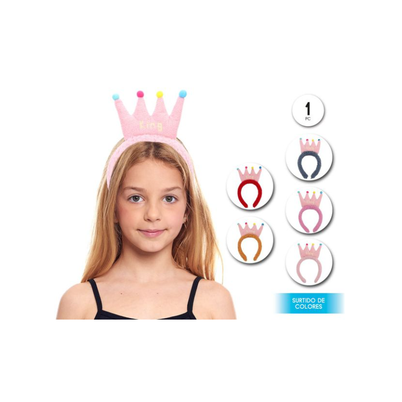 Diadema De Peluche Corona Surtido