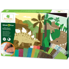 Stick’n Fun Mosaicos XL de Dinosaurios Sycomore