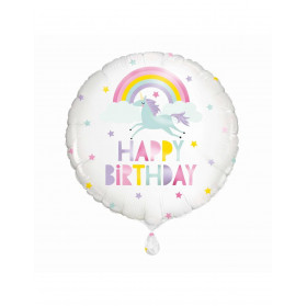 RAINBOW&UNICORNIO HAPPY CUMPLEAÑOS GLOBO
