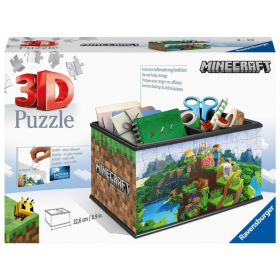 caja almacenaje minecraft puzzle 3d