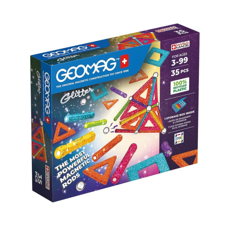 Geomag Glitter Recycled 35 Piezas