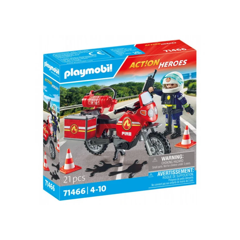 Moto De Bomberos Playmobil