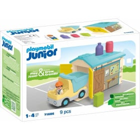 Playmobil Junior Camión de Obras con Garaje